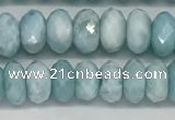 CLR139 15.5 inches 4*6mm faceted rondelle natural larimar beads