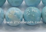 CLR24 15.5 inches 20mm round grade AA natural larimar gemstone beads