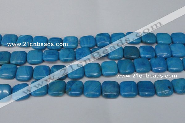 CLR433 15.5 inches 16*16mm square dyed larimar gemstone beads