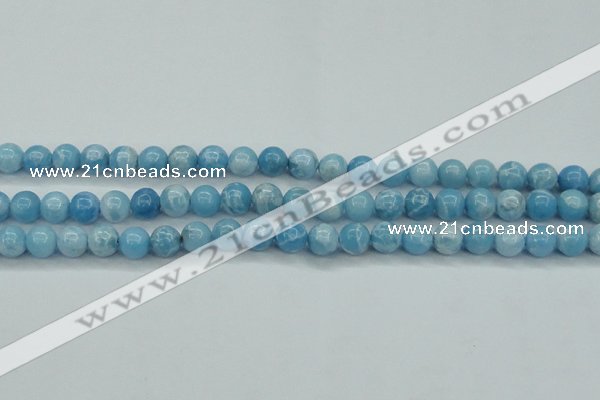 CLR602 15.5 inches 8mm round imitation larimar beads wholesale