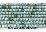 CLR620 15.5 inches 6mm round larimar gemstone beads