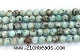 CLR623 15.5 inches 12mm round larimar gemstone beads