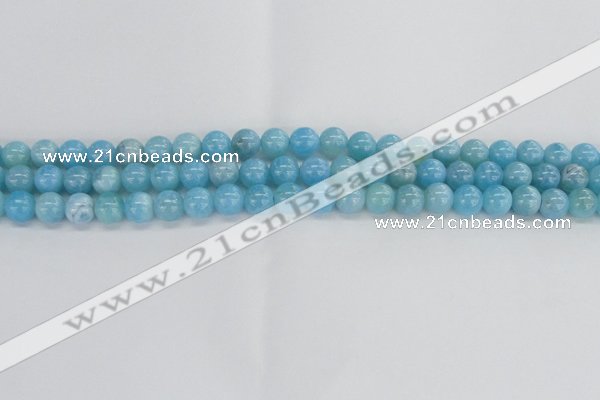 CLR71 15.5 inches 8mm round imitation larimar beads wholesale