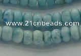 CLR78 15.5 inches 4*6mm rondelle natural larimar gemstone beads