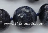 CLS12 15.5 inches 30mm faceted round large blue dumortierite beads