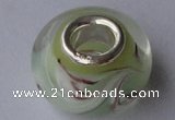 CLSP11 10pcs 8*13.5mm roundel 925 silver core lampwork European beads