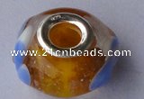 CLSP15 10pcs 9*15mm roundel 925 silver core lampwork European beads