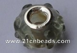 CLSP16 10pcs 8.5*14mm roundel 925 silver core lampwork European beads