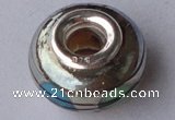 CLSP21 5pcs 8.5*14mm roundel 925 silver core lampwork European beads