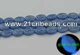 CLU143 15.5 inches 13*18mm oval blue luminous stone beads