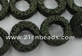 CLV409 15.5 inches 8*20mm donut dyed lava beads wholesale
