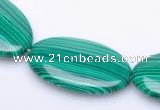 CMA05 18*30mm flat oval imitate malachite beads wholesale