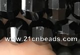 CME213 15.5 inches 7*9mm - 8*10mm pumpkin black quartz beads