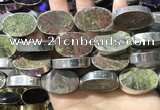 CME503 12 inches 18*28mm - 20*30mm oval bronze green stone beads