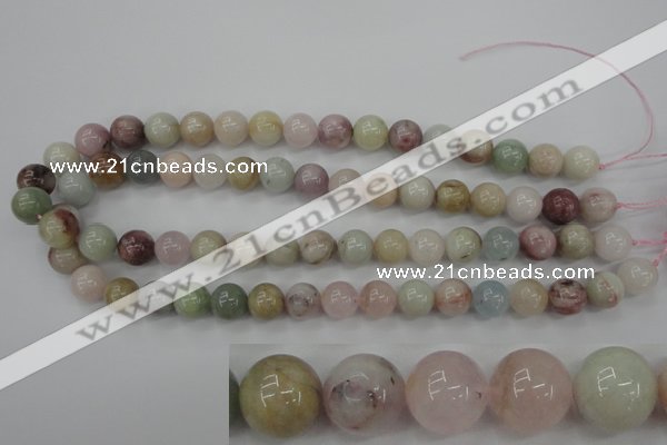 CMG114 15.5 inches 12mm round natural morganite beads wholesale