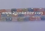 CMG281 15.5 inches 15*20mm faceted rectangle morganite beads