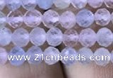 CMG325 15.5 inches 4mm faceted round morganite gemstone beads