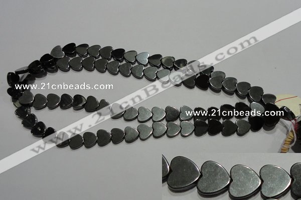 CMH175 15.5 inches 10*10mm heart magnetic hematite beads wholesale