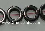 CMH179 15.5 inches 12mm donut magnetic hematite beads wholesale
