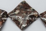 CMI11 15.5 inches 30*30mm wavy diamond mica quartz beads wholesale