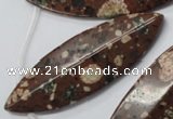CMI18 Top-drilled 20*60mm marquise mica quartz beads wholesale