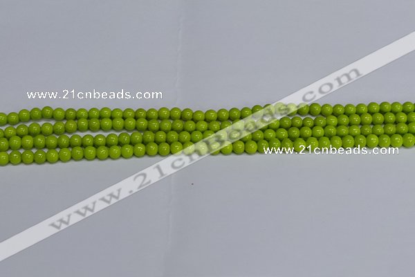 CMJ218 15.5 inches 4mm round Mashan jade beads wholesale