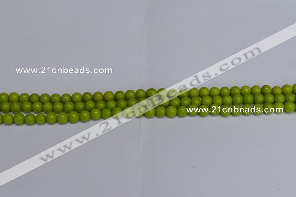 CMJ268 15.5 inches 6mm round Mashan jade beads wholesale