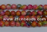 CMJ470 15.5 inches 4mm round rainbow jade beads wholesale