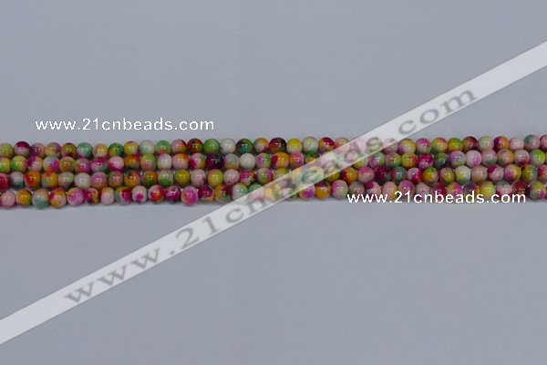 CMJ589 15.5 inches 4mm round rainbow jade beads wholesale