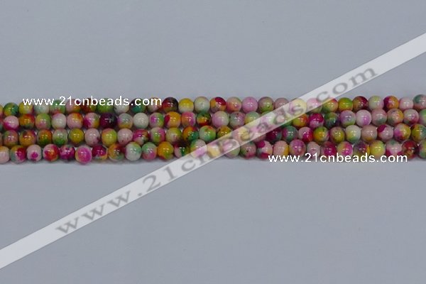 CMJ590 15.5 inches 6mm round rainbow jade beads wholesale