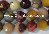 CMK214 15.5 inches 12mm faceted round mookaite gemstone beads