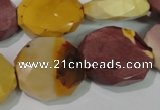 CMK237 15.5 inches 21*23mm faceted nuggets mookaite gemstone beads