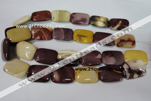 CMK268 15.5 inches 22*30mm rectangle mookaite gemstone beads