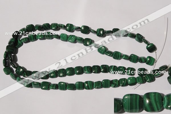 CMN293 15.5 inches 10*10mm square natural malachite beads wholesale