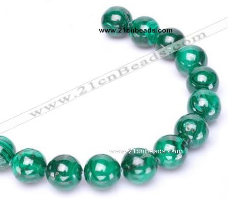 CMN30 AB grade 20mm round natural malachite beads Wholesale