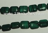 CMN302 15.5 inches 8*10mm rectangle natural malachite beads wholesale