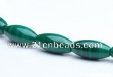 CMN32 8*12mm rice A grade natural malachite beads wholesale