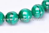 CMN38 AB grade 6mm round natural malachite beads Wholesale