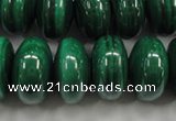 CMN402 15.5 inches 6*10mm rondelle natural malachite beads wholesale
