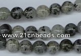 CMO03 15.5 inches 8mm round moss quartz beads wholesale