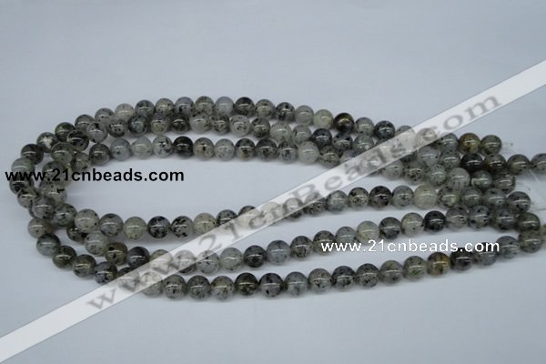 CMO03 15.5 inches 8mm round moss quartz beads wholesale