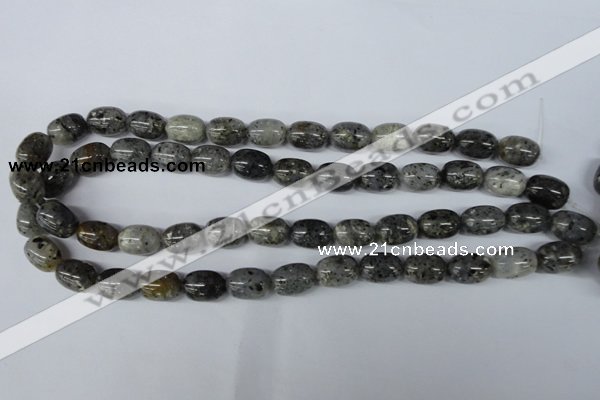 CMO11 15.5 inches 10*15mm drum moss quartz beads wholesale