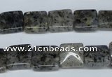CMO15 15.5 inches 12*12mm square moss quartz beads wholesale