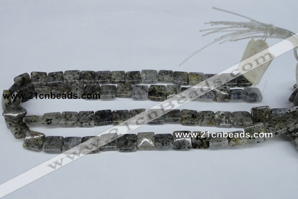 CMO15 15.5 inches 12*12mm square moss quartz beads wholesale