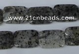CMO16 15.5 inches 13*18mm rectangle moss quartz beads wholesale