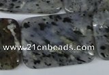 CMO17 15.5 inches 25*35mm rectangle moss quartz beads wholesale