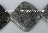 CMO21 15.5 inches 30*30mm diamond moss quartz beads wholesale