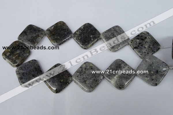 CMO21 15.5 inches 30*30mm diamond moss quartz beads wholesale