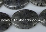 CMO25 15.5 inches 22*30mm oval moss quartz beads wholesale