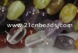 CMQ29 15.5 inches 10*14mm rice multicolor quartz beads wholesale